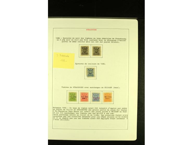 1886/87, Wappenzeichnung interessante ungebrauchte und gestempelte Sammlung ex Mi.-Nr. 1-4 und 12-15, dabei Bogenteile, 5 Bri