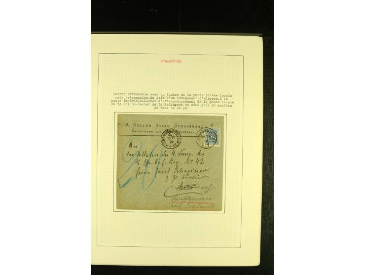 1886/87, Wappenzeichnung interessante ungebrauchte und gestempelte Sammlung ex Mi.-Nr. 1-4 und 12-15, dabei Bogenteile, 5 Bri