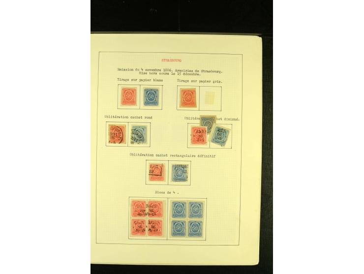 1886/87, Wappenzeichnung interessante ungebrauchte und gestempelte Sammlung ex Mi.-Nr. 1-4 und 12-15, dabei Bogenteile, 5 Bri