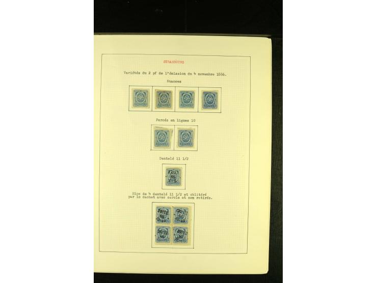 1886/87, Wappenzeichnung interessante ungebrauchte und gestempelte Sammlung ex Mi.-Nr. 1-4 und 12-15, dabei Bogenteile, 5 Bri