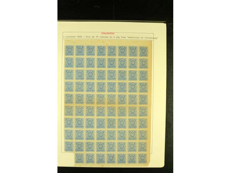 1886/87, Wappenzeichnung interessante ungebrauchte und gestempelte Sammlung ex Mi.-Nr. 1-4 und 12-15, dabei Bogenteile, 5 Bri