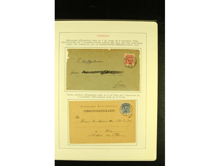 1886/87, Wappenzeichnung interessante ungebrauchte und gestempelte Sammlung ex Mi.-Nr. 1-4 und 12-15, dabei Bogenteile, 5 Bri