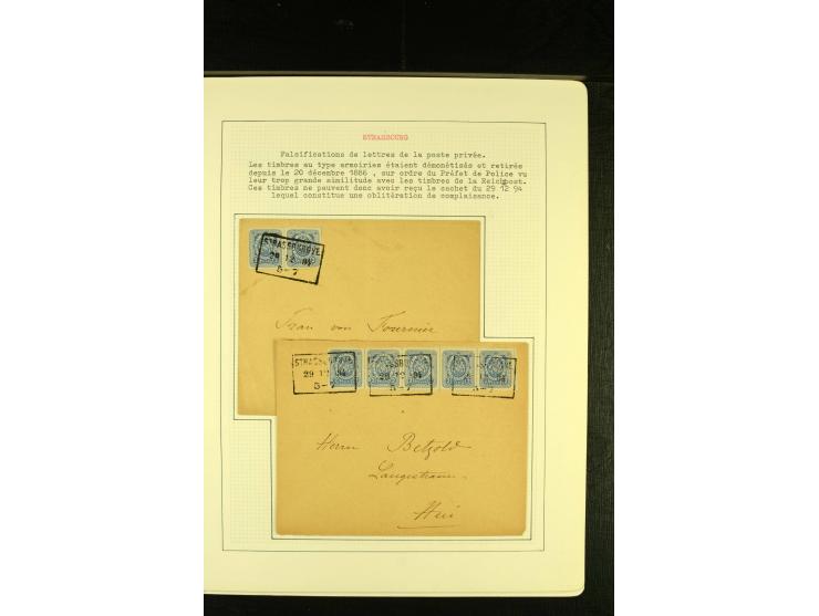 1886/87, Wappenzeichnung interessante ungebrauchte und gestempelte Sammlung ex Mi.-Nr. 1-4 und 12-15, dabei Bogenteile, 5 Bri