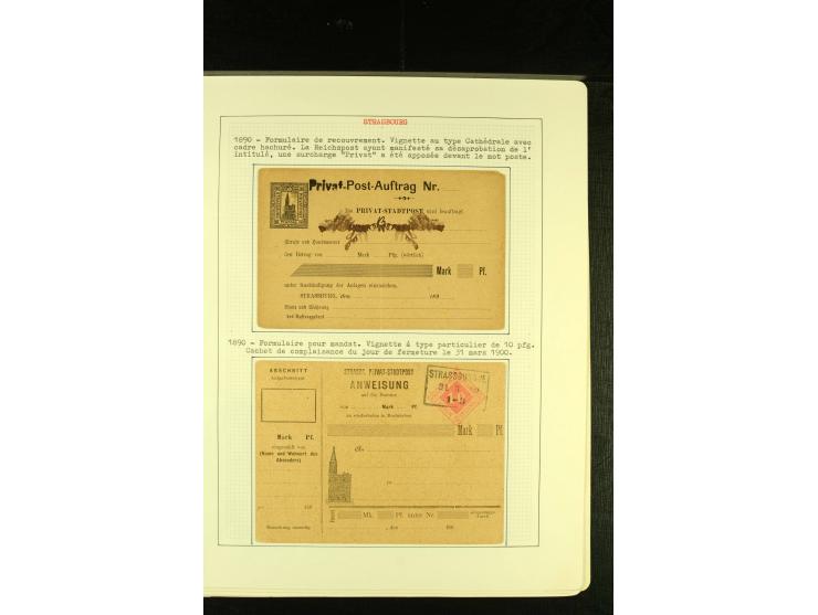 1888/90, ungebrauchte und gestempelte Sammlung Auftragsformulare, meist gute Erhaltung