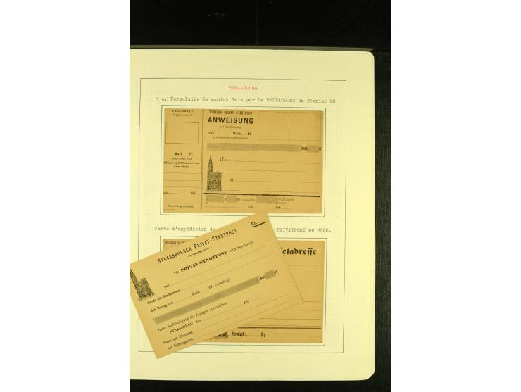 1888/90, ungebrauchte und gestempelte Sammlung Auftragsformulare, meist gute Erhaltung