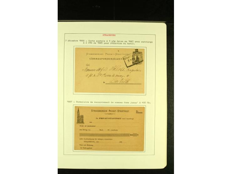 1888/90, ungebrauchte und gestempelte Sammlung Auftragsformulare, meist gute Erhaltung