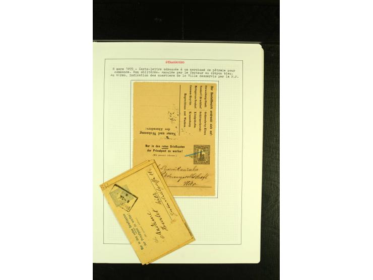 1887/1901, interessante Sammlung von 14 Kartenbriefen, meist gute Erhaltung