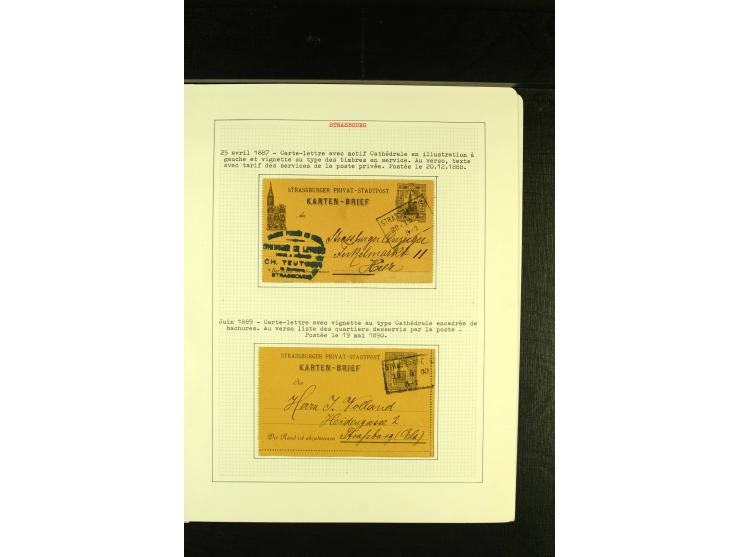 1887/1901, interessante Sammlung von 14 Kartenbriefen, meist gute Erhaltung