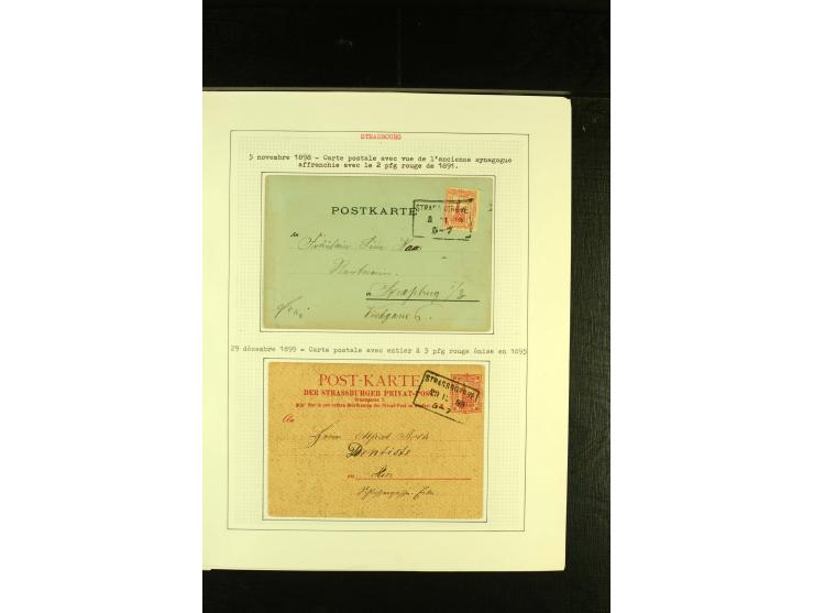 1889/98, interessante Sammlung von 9 Briefen ex Mi.-Nr. 41-53, dabei eine Ganzsachenkarte mit der Reichspost nach Paris beför