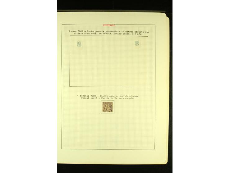 STUTTGART 1886/88, ungebrauchte und gestempelte Sammlung mit einigen Briefen sowie Mi.-Nr. 47-48 und 51 ungebraucht sowie 49-