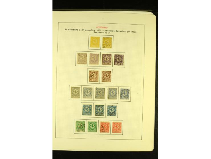 STUTTGART 1886/88, ungebrauchte und gestempelte Sammlung mit einigen Briefen sowie Mi.-Nr. 47-48 und 51 ungebraucht sowie 49-