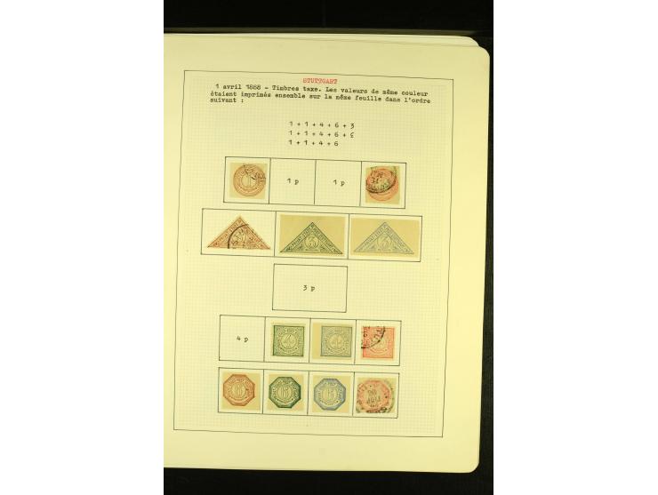 STUTTGART 1886/88, ungebrauchte und gestempelte Sammlung mit einigen Briefen sowie Mi.-Nr. 47-48 und 51 ungebraucht sowie 49-