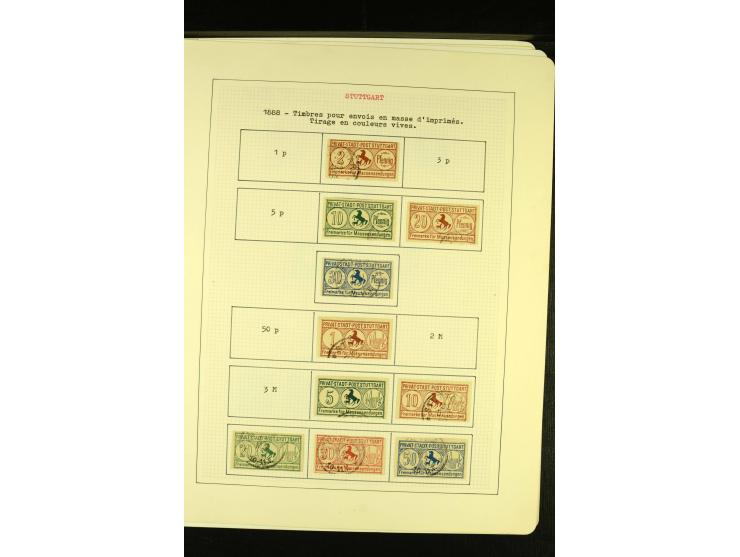 STUTTGART 1886/88, ungebrauchte und gestempelte Sammlung mit einigen Briefen sowie Mi.-Nr. 47-48 und 51 ungebraucht sowie 49-