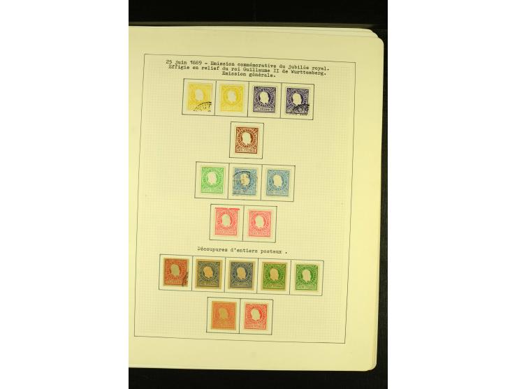 STUTTGART 1886/88, ungebrauchte und gestempelte Sammlung mit einigen Briefen sowie Mi.-Nr. 47-48 und 51 ungebraucht sowie 49-