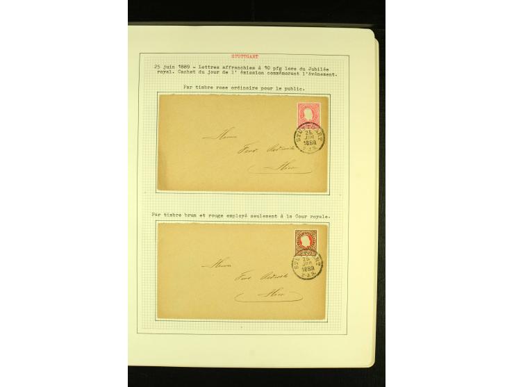 STUTTGART 1886/88, ungebrauchte und gestempelte Sammlung mit einigen Briefen sowie Mi.-Nr. 47-48 und 51 ungebraucht sowie 49-