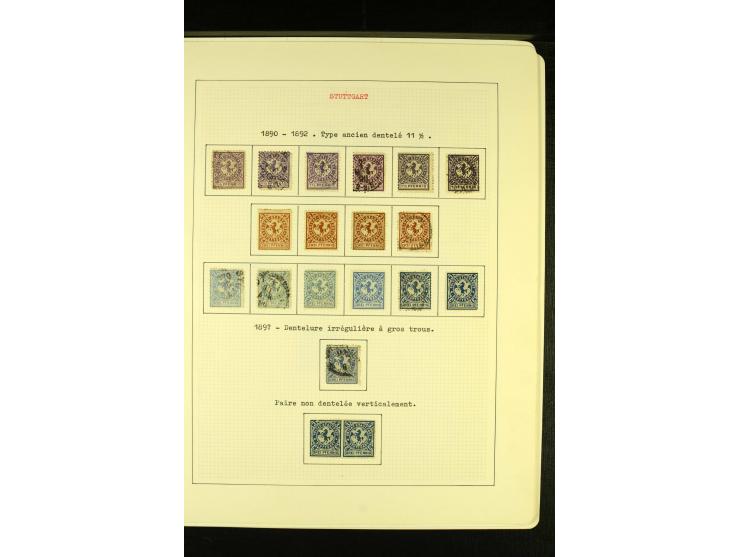 STUTTGART 1886/88, ungebrauchte und gestempelte Sammlung mit einigen Briefen sowie Mi.-Nr. 47-48 und 51 ungebraucht sowie 49-