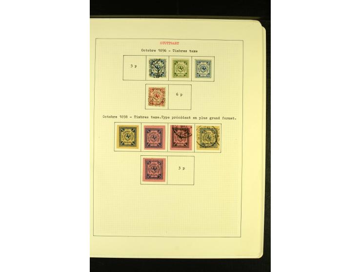 STUTTGART 1886/88, ungebrauchte und gestempelte Sammlung mit einigen Briefen sowie Mi.-Nr. 47-48 und 51 ungebraucht sowie 49-