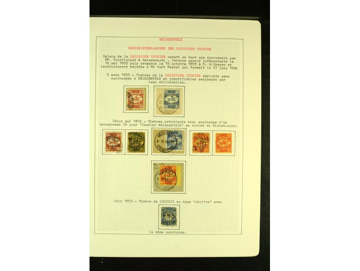 WEISSENFELS 1893/96, ungebrauchte und gestempelte Sammlung mit einigen Ganzsachen (diese oft gelocht), gute Erhaltung