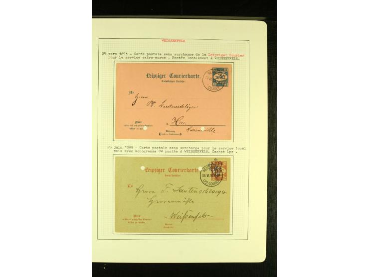 WEISSENFELS 1893/96, ungebrauchte und gestempelte Sammlung mit einigen Ganzsachen (diese oft gelocht), gute Erhaltung
