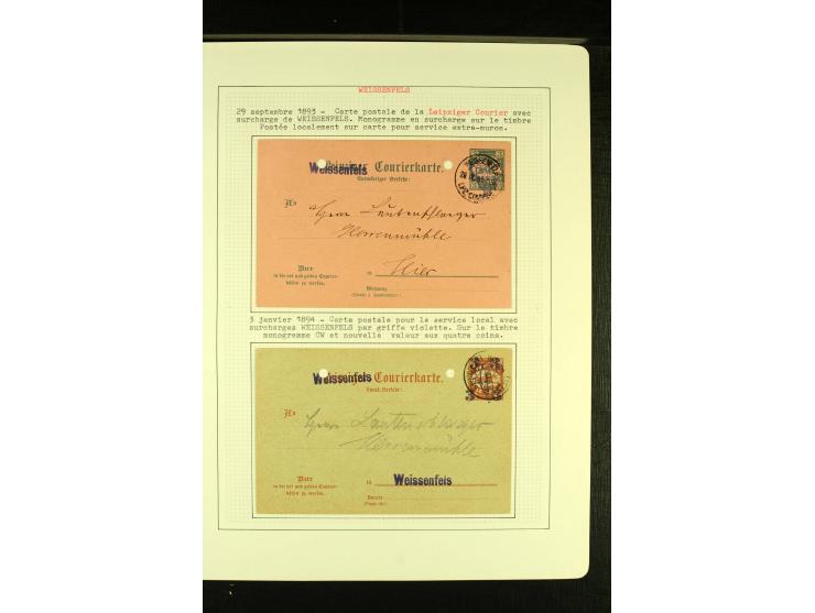 WEISSENFELS 1893/96, ungebrauchte und gestempelte Sammlung mit einigen Ganzsachen (diese oft gelocht), gute Erhaltung