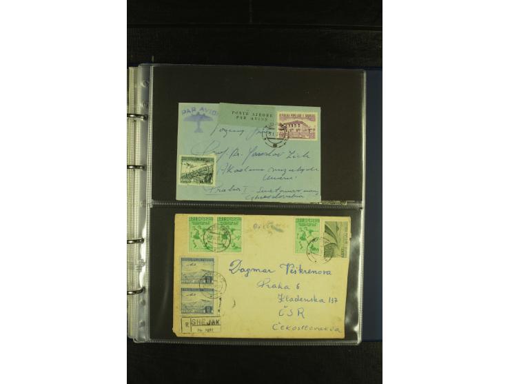 1934/65 (ca.), 95 Briefe und Karten, dabei Reco und Luftpost, incl. in die CSR gelaufen