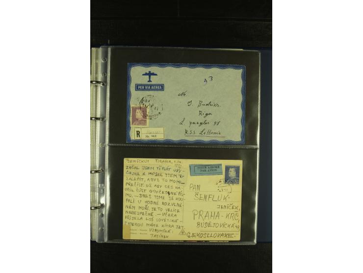 1934/65 (ca.), 95 Briefe und Karten, dabei Reco und Luftpost, incl. in die CSR gelaufen