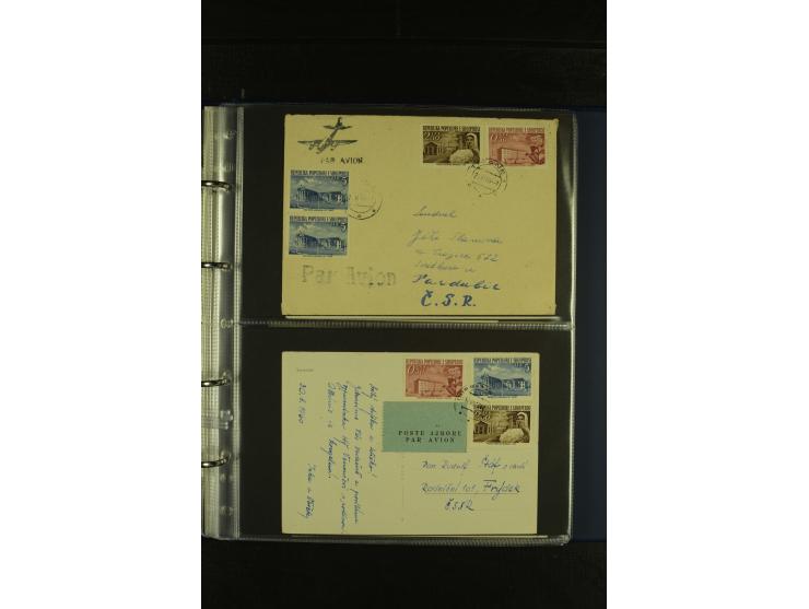 1934/65 (ca.), 95 Briefe und Karten, dabei Reco und Luftpost, incl. in die CSR gelaufen