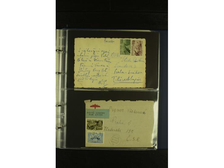 1934/65 (ca.), 95 Briefe und Karten, dabei Reco und Luftpost, incl. in die CSR gelaufen