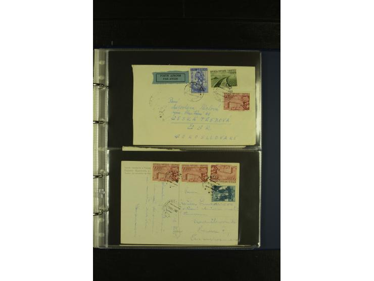 1934/65 (ca.), 95 Briefe und Karten, dabei Reco und Luftpost, incl. in die CSR gelaufen