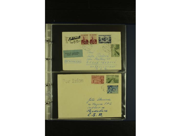 1934/65 (ca.), 95 Briefe und Karten, dabei Reco und Luftpost, incl. in die CSR gelaufen