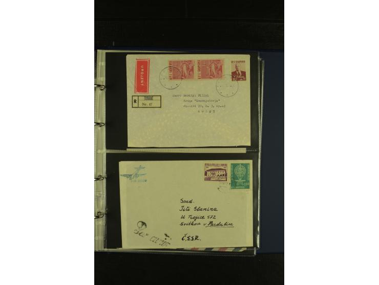 1934/65 (ca.), 95 Briefe und Karten, dabei Reco und Luftpost, incl. in die CSR gelaufen