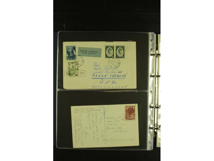 1934/65 (ca.), 95 Briefe und Karten, dabei Reco und Luftpost, incl. in die CSR gelaufen