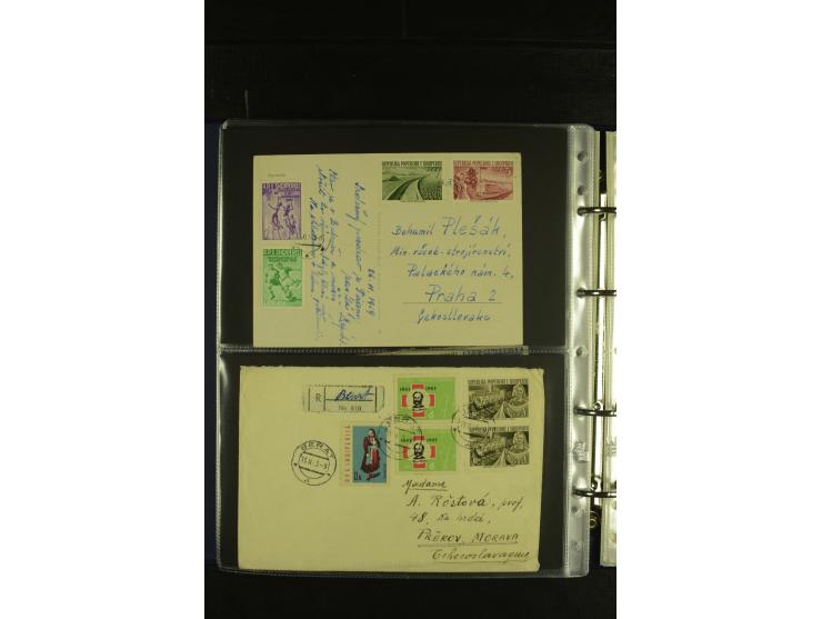 1934/65 (ca.), 95 Briefe und Karten, dabei Reco und Luftpost, incl. in die CSR gelaufen