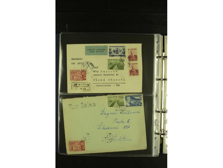 1934/65 (ca.), 95 Briefe und Karten, dabei Reco und Luftpost, incl. in die CSR gelaufen