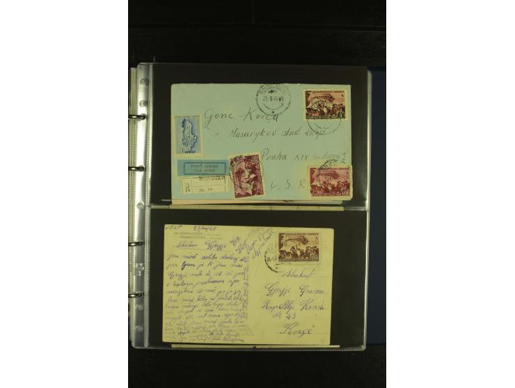 1934/65 (ca.), 95 Briefe und Karten, dabei Reco und Luftpost, incl. in die CSR gelaufen