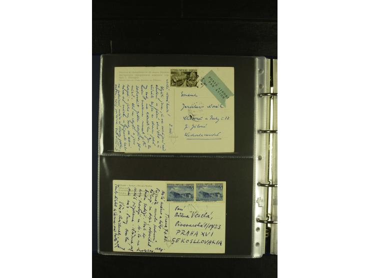 1934/65 (ca.), 95 Briefe und Karten, dabei Reco und Luftpost, incl. in die CSR gelaufen