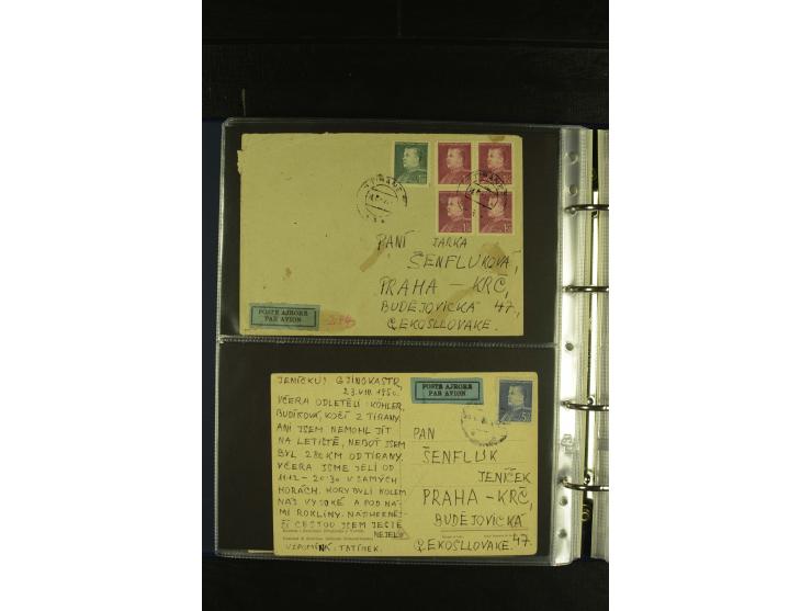 1934/65 (ca.), 95 Briefe und Karten, dabei Reco und Luftpost, incl. in die CSR gelaufen