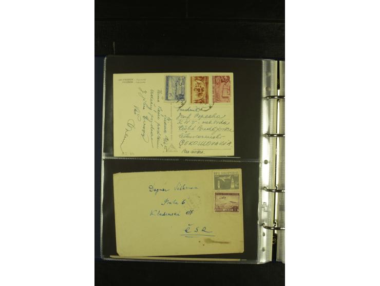 1934/65 (ca.), 95 Briefe und Karten, dabei Reco und Luftpost, incl. in die CSR gelaufen