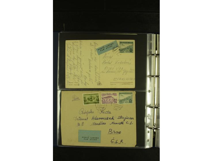 1934/65 (ca.), 95 Briefe und Karten, dabei Reco und Luftpost, incl. in die CSR gelaufen