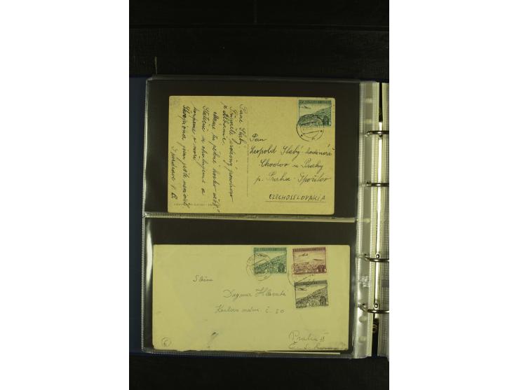 1934/65 (ca.), 95 Briefe und Karten, dabei Reco und Luftpost, incl. in die CSR gelaufen