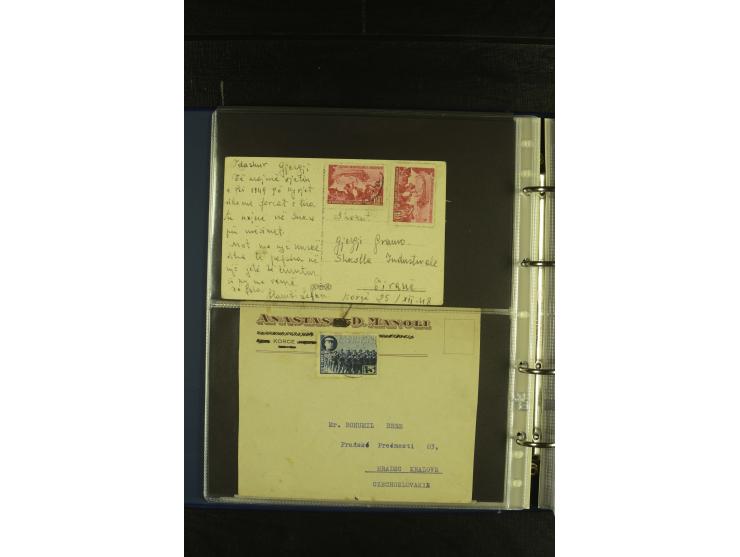 1934/65 (ca.), 95 Briefe und Karten, dabei Reco und Luftpost, incl. in die CSR gelaufen