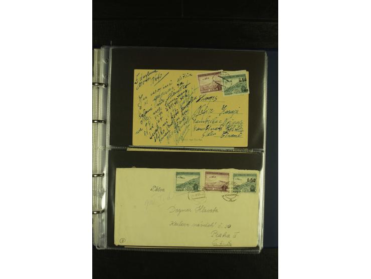 1934/65 (ca.), 95 Briefe und Karten, dabei Reco und Luftpost, incl. in die CSR gelaufen