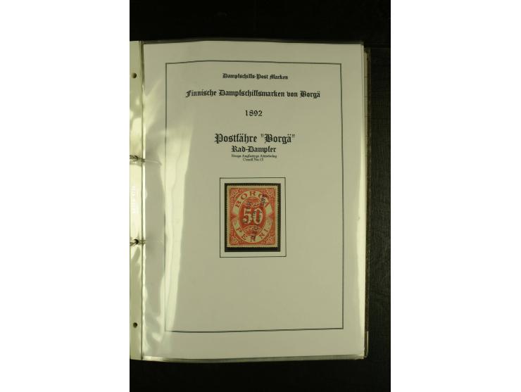 1867/1925, interessante Sammlung "Dampfschiff-Postmarken" mit ca. 140 losen Marken, dabei bessere Ausgaben (u.a. von der Borg