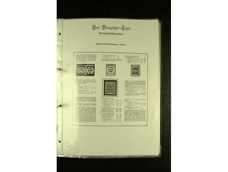 1867/1925, interessante Sammlung "Dampfschiff-Postmarken" mit ca. 140 losen Marken, dabei bessere Ausgaben (u.a. von der Borg