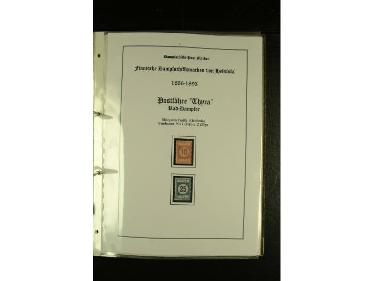 1867/1925, interessante Sammlung "Dampfschiff-Postmarken" mit ca. 140 losen Marken, dabei bessere Ausgaben (u.a. von der Borg