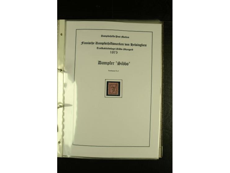 1867/1925, interessante Sammlung "Dampfschiff-Postmarken" mit ca. 140 losen Marken, dabei bessere Ausgaben (u.a. von der Borg