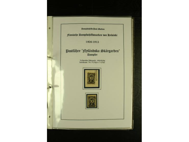 1867/1925, interessante Sammlung "Dampfschiff-Postmarken" mit ca. 140 losen Marken, dabei bessere Ausgaben (u.a. von der Borg