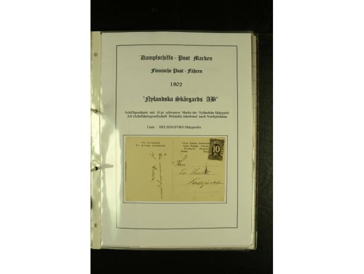 1867/1925, interessante Sammlung "Dampfschiff-Postmarken" mit ca. 140 losen Marken, dabei bessere Ausgaben (u.a. von der Borg
