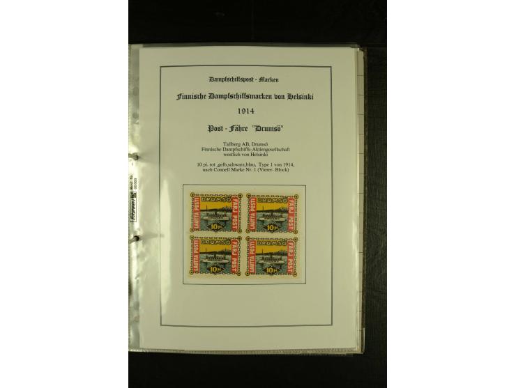 1867/1925, interessante Sammlung "Dampfschiff-Postmarken" mit ca. 140 losen Marken, dabei bessere Ausgaben (u.a. von der Borg