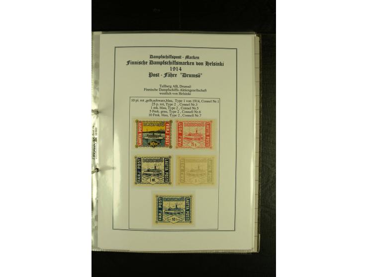 1867/1925, interessante Sammlung "Dampfschiff-Postmarken" mit ca. 140 losen Marken, dabei bessere Ausgaben (u.a. von der Borg